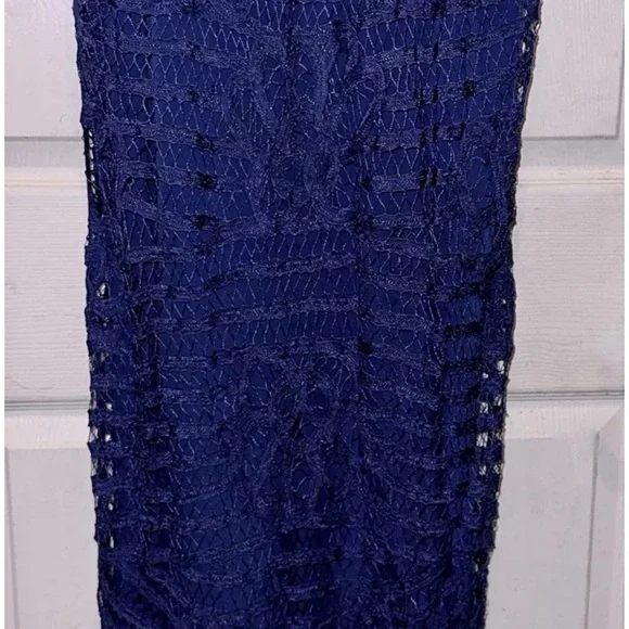 Lauren Ralph Lauren Blue Lace Maxi Dress – Size 12 – NWT - Picture 8 of 9